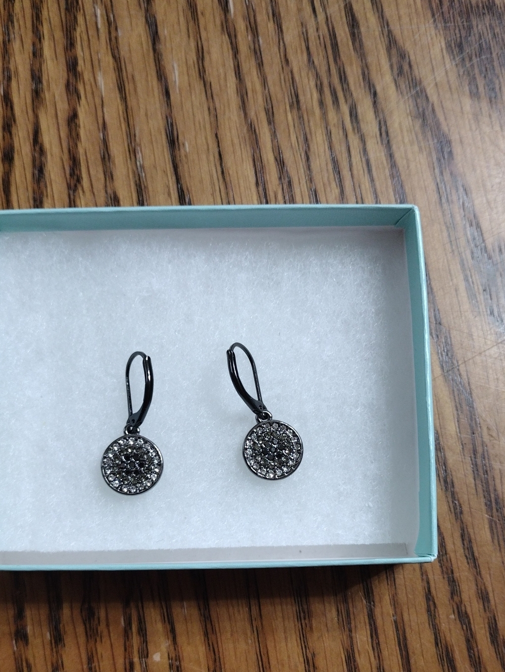 Black Pavé Crystal Drop Earrings - Women Jewelry